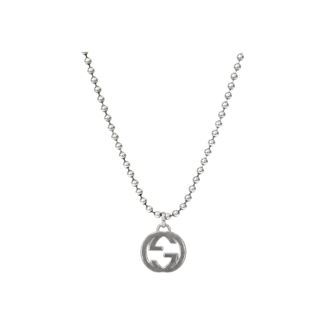 IT8CF9B2RM9P Gucci Bold Interlocking G Silver Necklace A-B48126