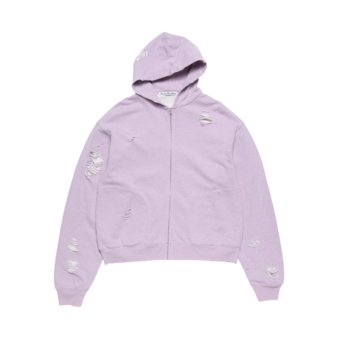 CI0217-CUE Acne Studios Hooded Logo Sweatshirt Faded Purple