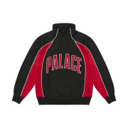 Palace Courtside 1/4 Zip Black Truest Red - 26SS