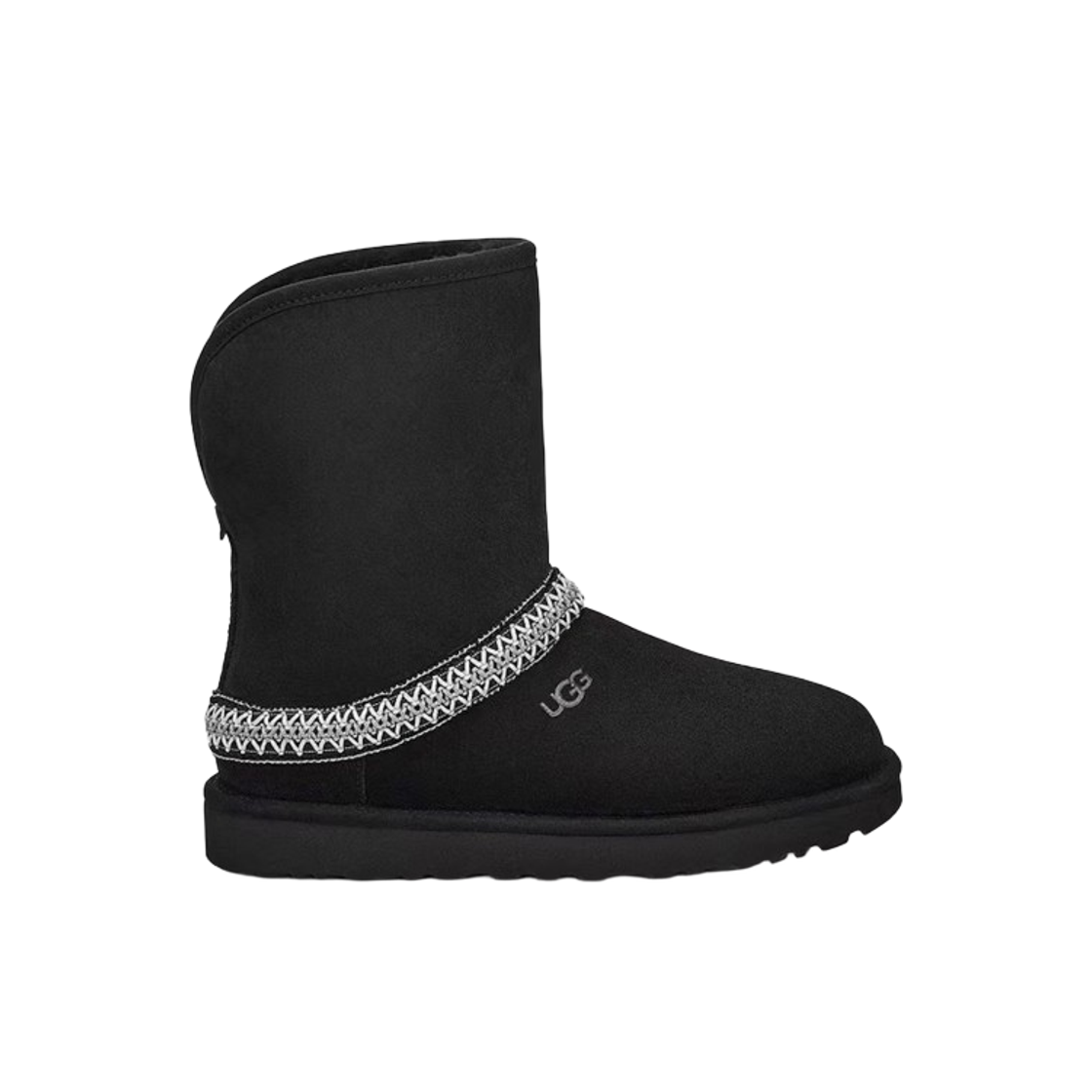 1161770-BLK (W) UGG Classic Short Crescent Boot Black