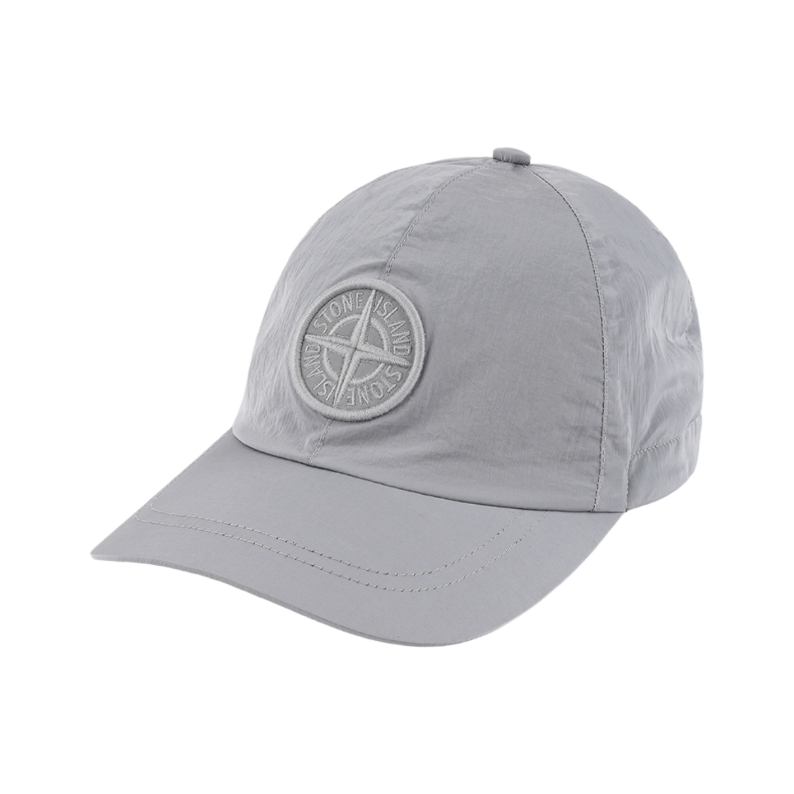 L1S159100011 S0076 V0061 [15% 쿠폰] Stone Island Nylon Metal Compass Embroidery Baseball Cap Gray