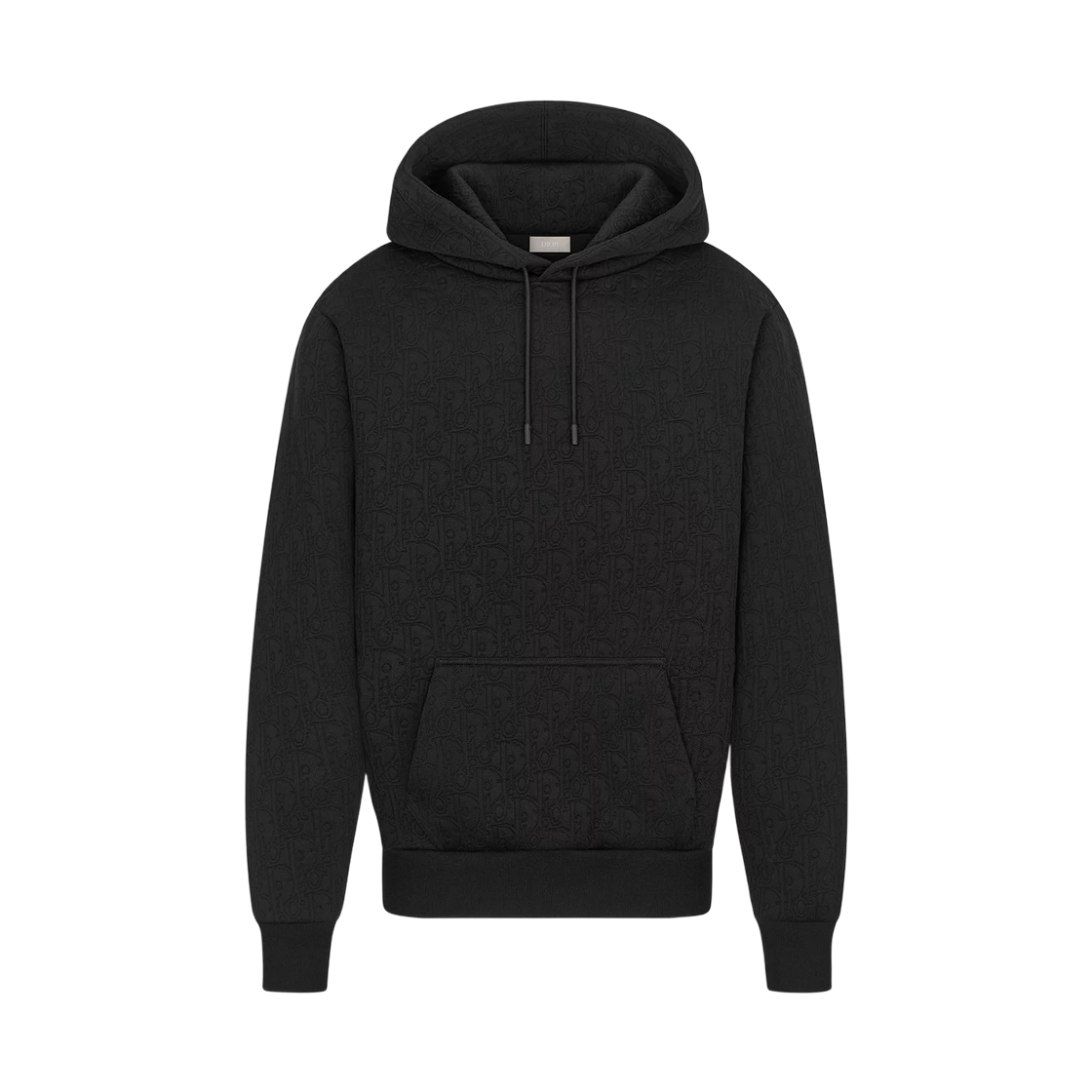513J626A0978-C900 Dior Oblique Cotton Blend Hooded Sweatshirt Black