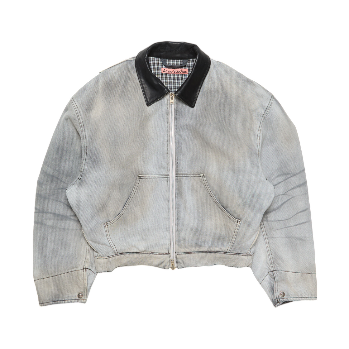 B90882-AL4 Acne Studios Faded Denim Jacket White Black