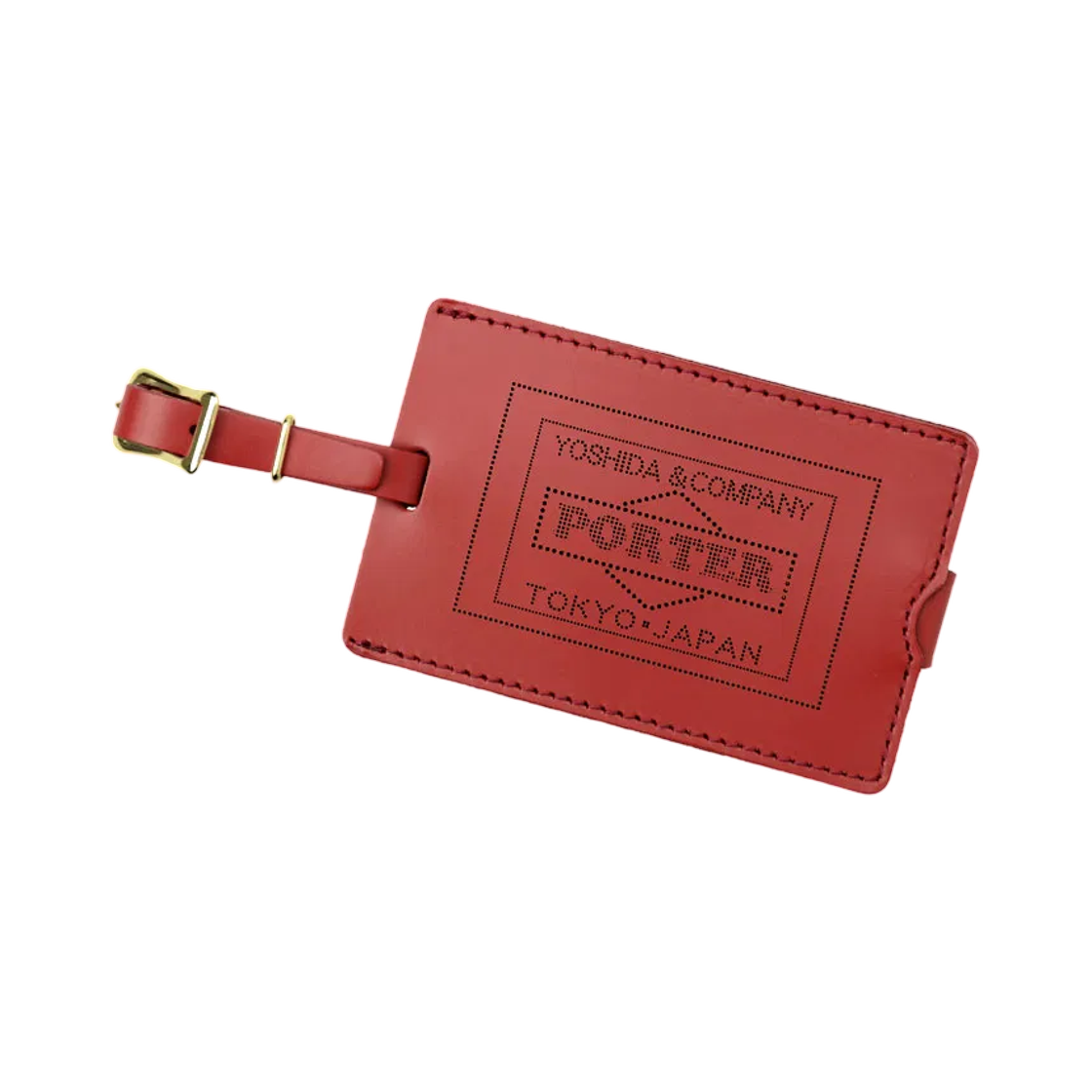 포터 샵 오리지널 러기지 태그 글래스 레더 레드(Porter Shop Original Luggage Tag Glass Leather Red)