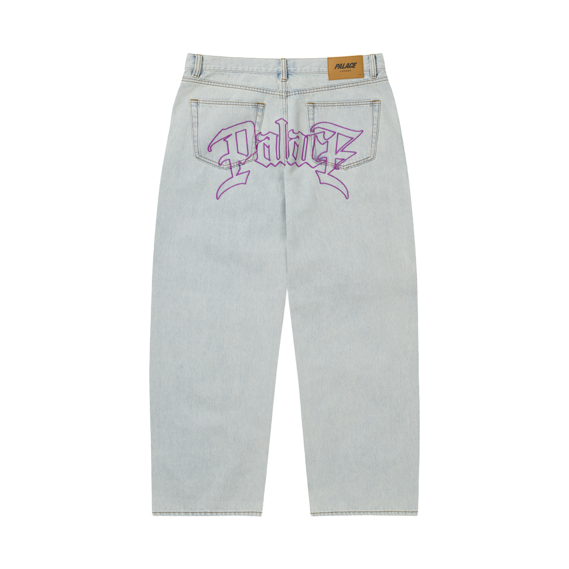 팔라스 르 스크립트 P90 배기 진 라이트 에시드 워시 - 26SS(Palace Le Script P90 Baggy Jean Light Acid Wash - 26SS) - 2