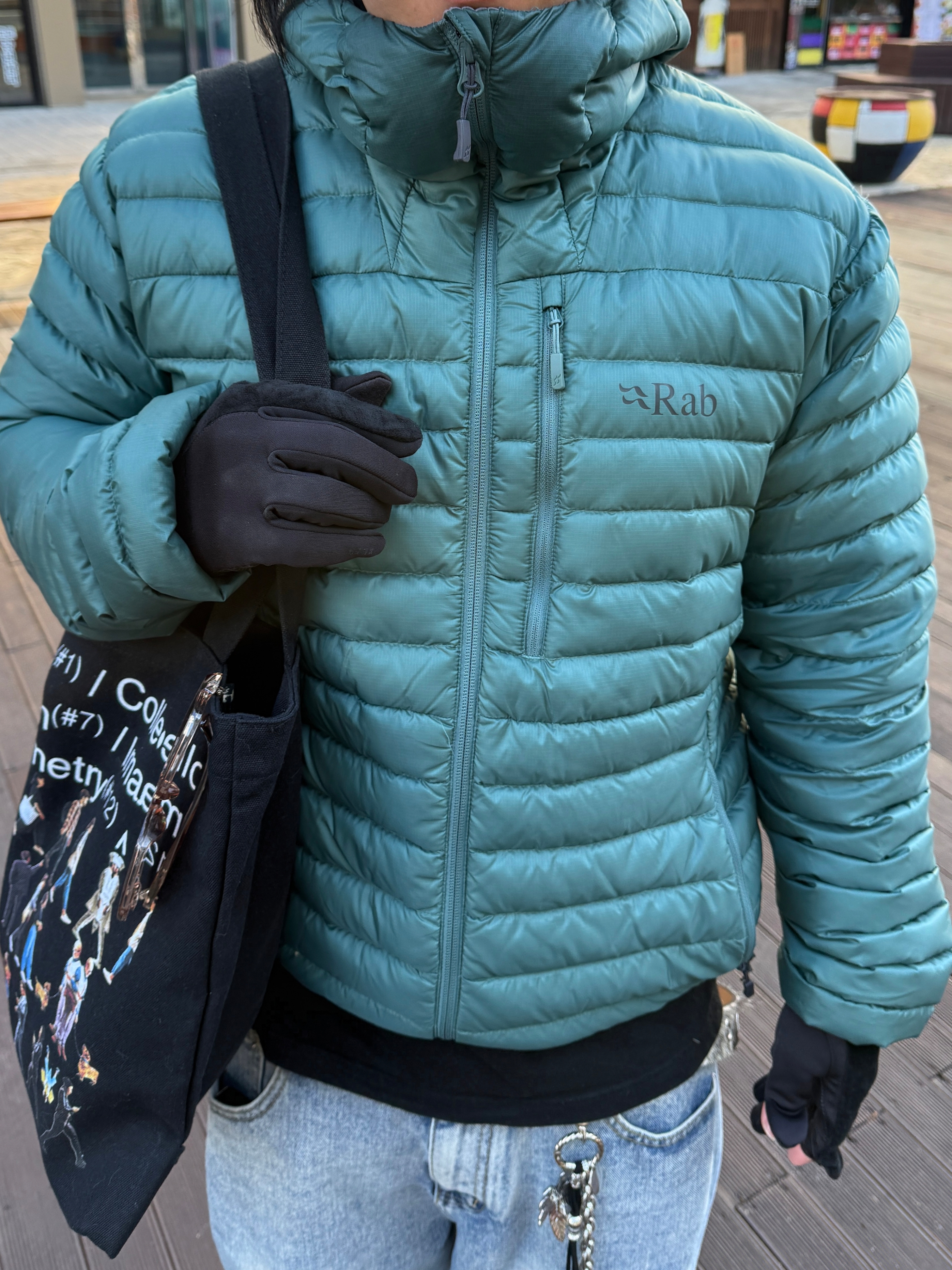 ferker Tico Leopard, Rab Microlight Alpine Jacket Sage 착용 스타일 - 6