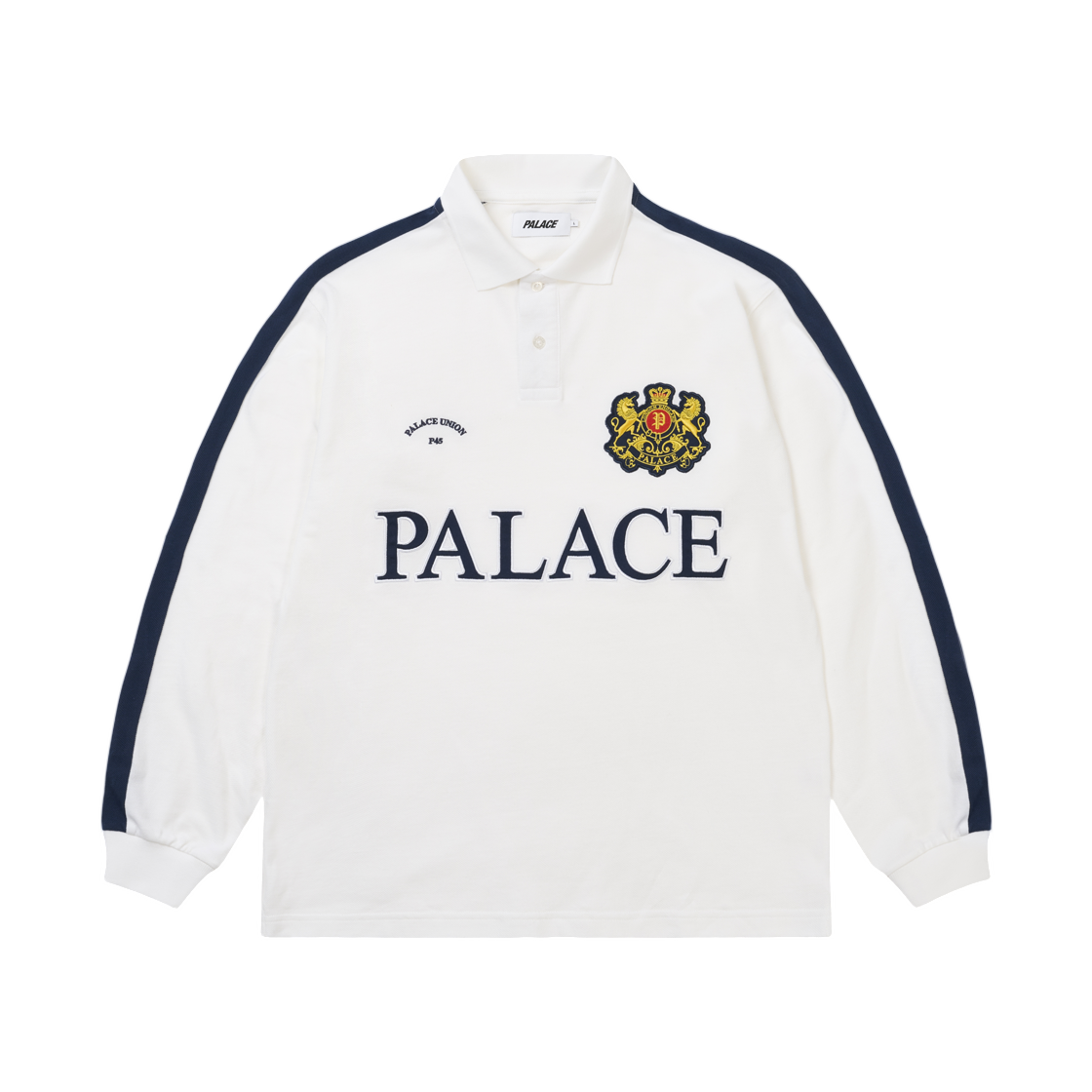 - Palace Established Longsleeve Polo White - 26SS