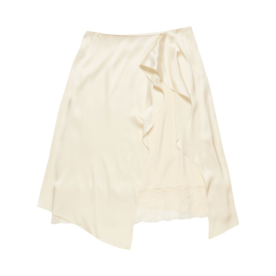 (W) 아크네 스튜디오 사틴 스커트 크림 화이트((W) Acne Studios Satin Skirt Cream White) - 1