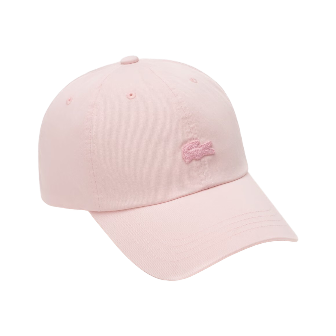 라코스테 워시드 베이직 컬러 크록 볼캡 핑크(Lacoste Washed Basic Color Croc Ball Cap Pink)