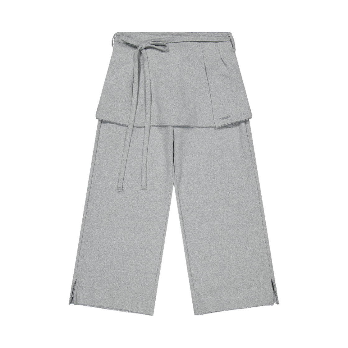 코이세이오 소프트 크롭 스커트 팬츠 멜란지 그레이(COYSEIO Soft Cropped Skirt Pants Melange Grey)