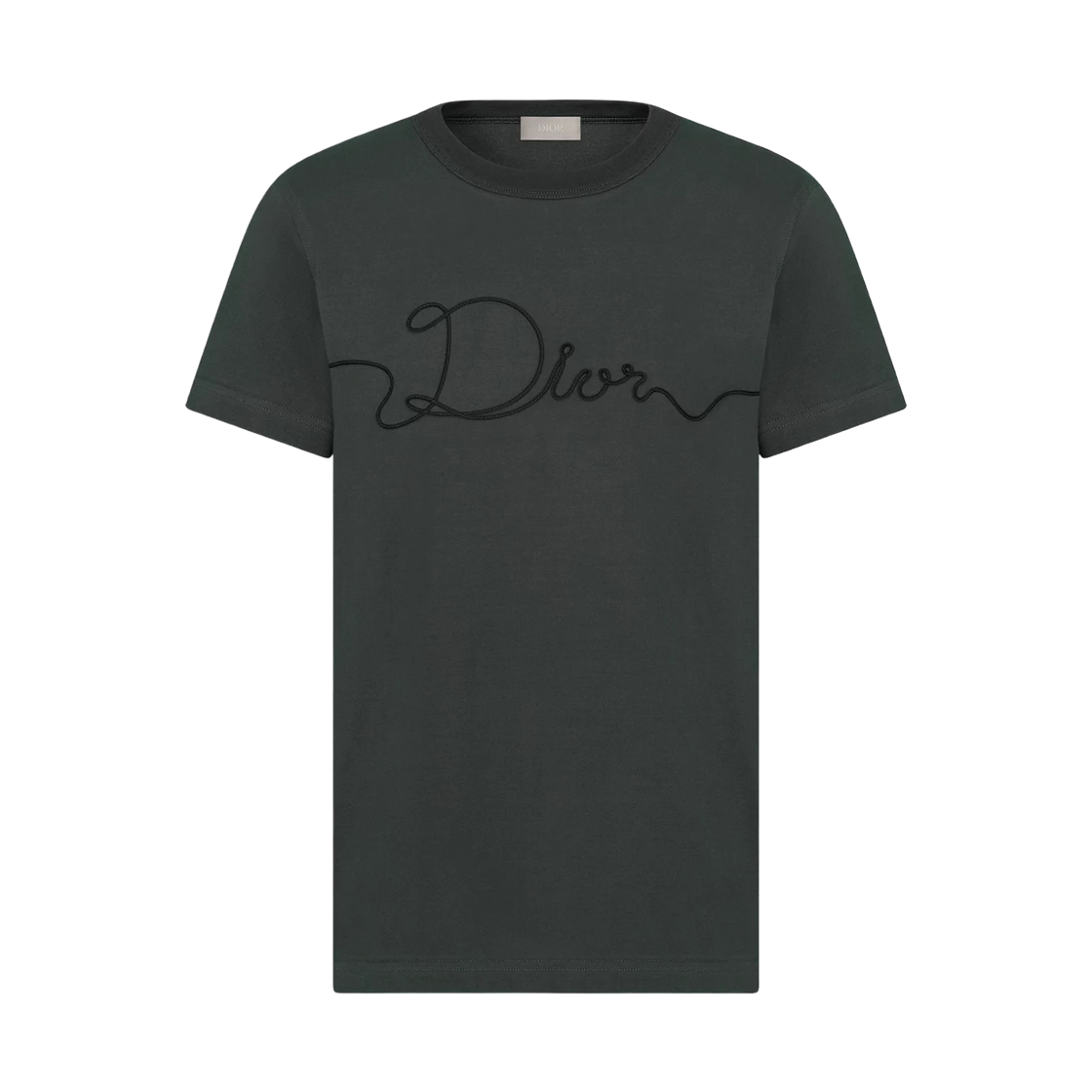 디올 레귤러 핏 리본 티셔츠 딥 그레이(Dior Regular Fit Ribbon T-Shirt Deep Grey)