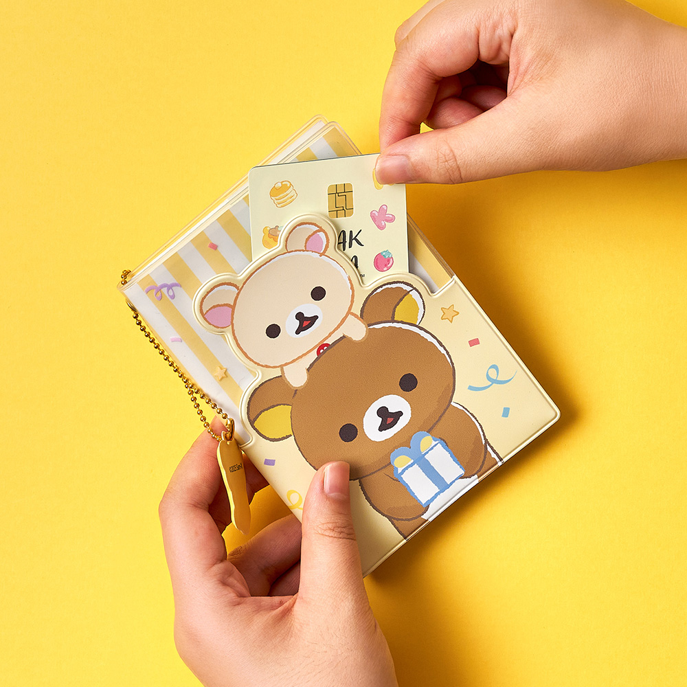 대원미디어 리락쿠마 여행 여권케이스 커버 캐릭터 참 핑크 글리터(Daewonmedia Rilakkuma Passport Case Cover Pink Glitter) - 4