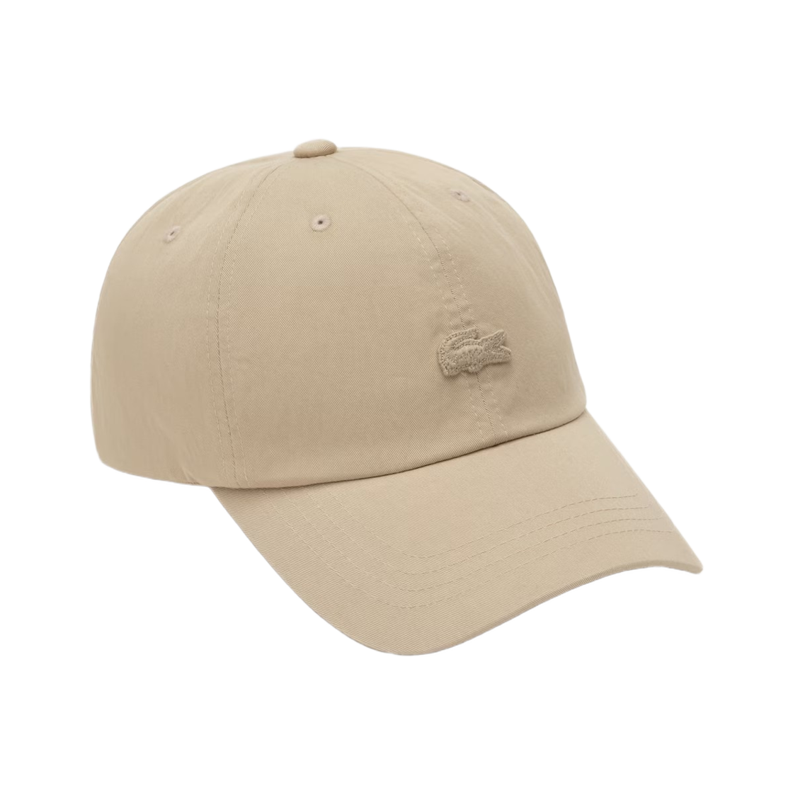 라코스테 워시드 베이직 컬러 크록 볼캡 베이지(Lacoste Washed Basic Color Croc Ball Cap Beige)