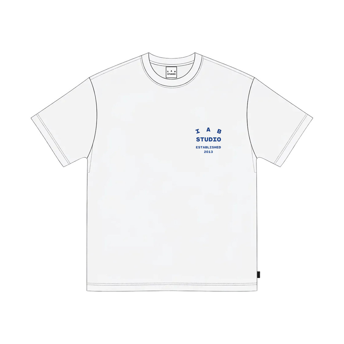 아이앱 스튜디오 26 아이앱 티셔츠 화이트 네이비(IAB Studio 26 IAB T-Shirt White Navy)