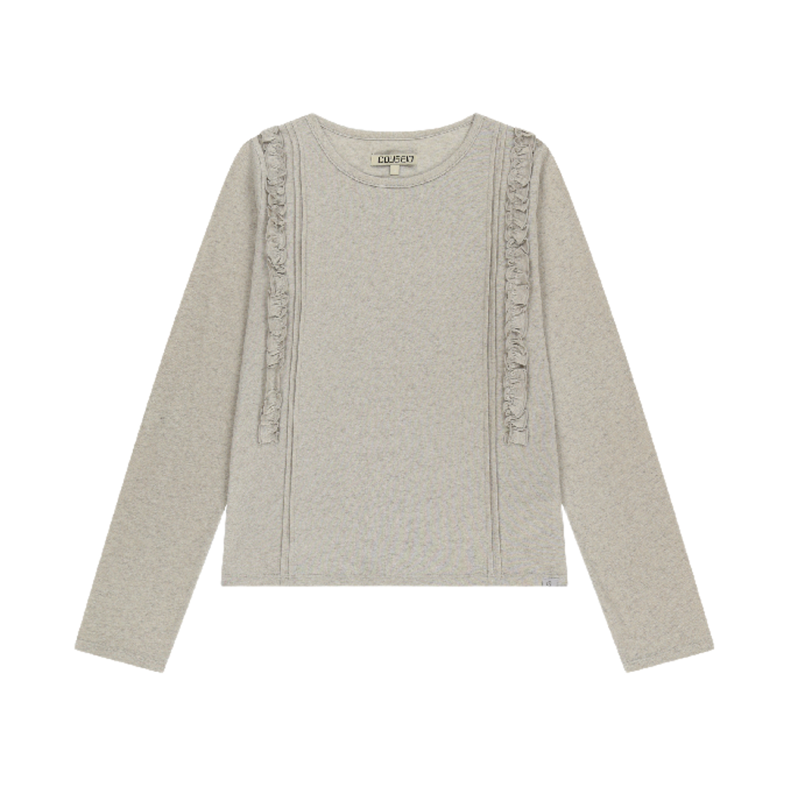 코이세이오 더블 러플 롱 슬리브 오트밀