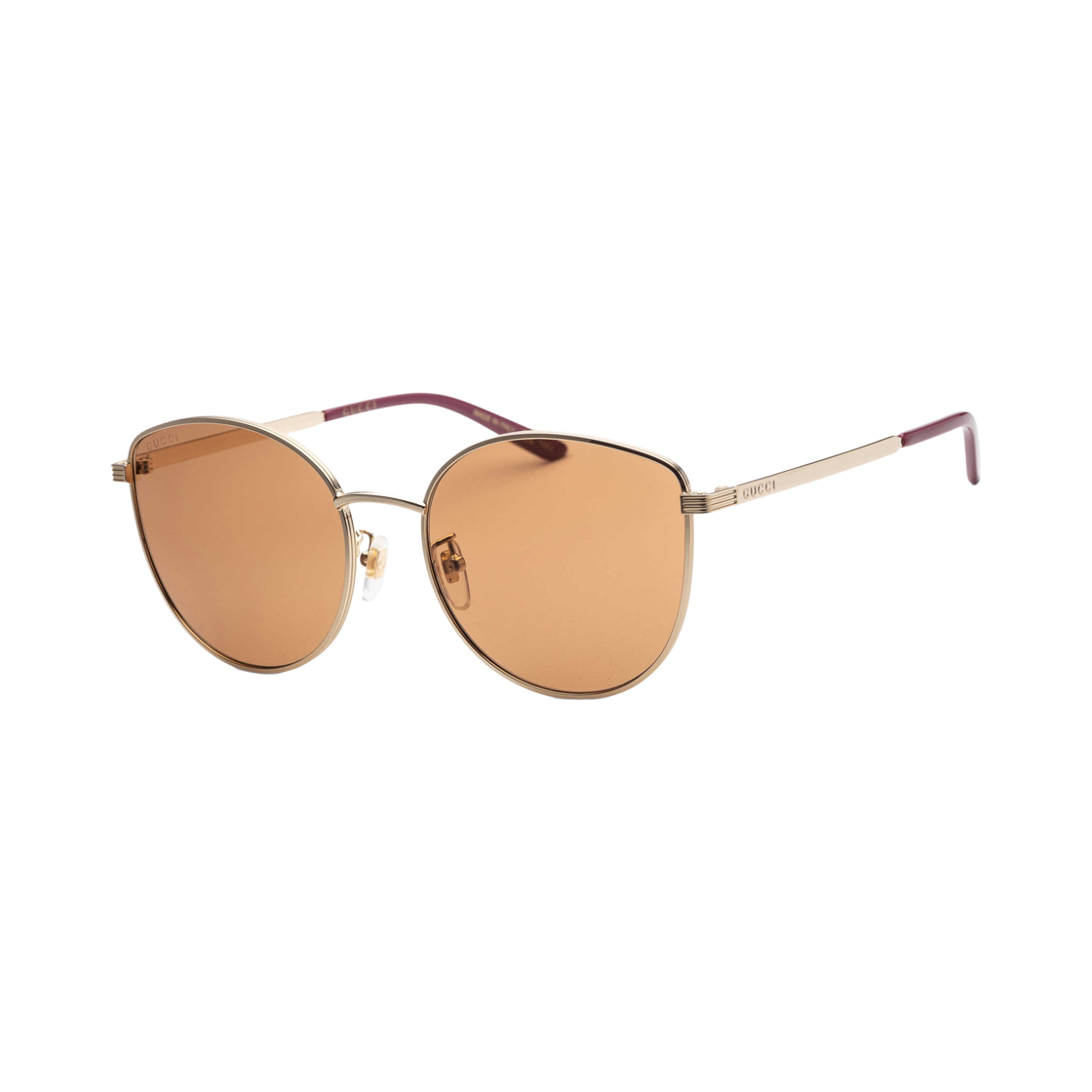 (W) 구찌 버터플라이 메탈 선글라스 골드 브라운((W) Gucci Butterfly Metal Sunglasses Gold Brown)