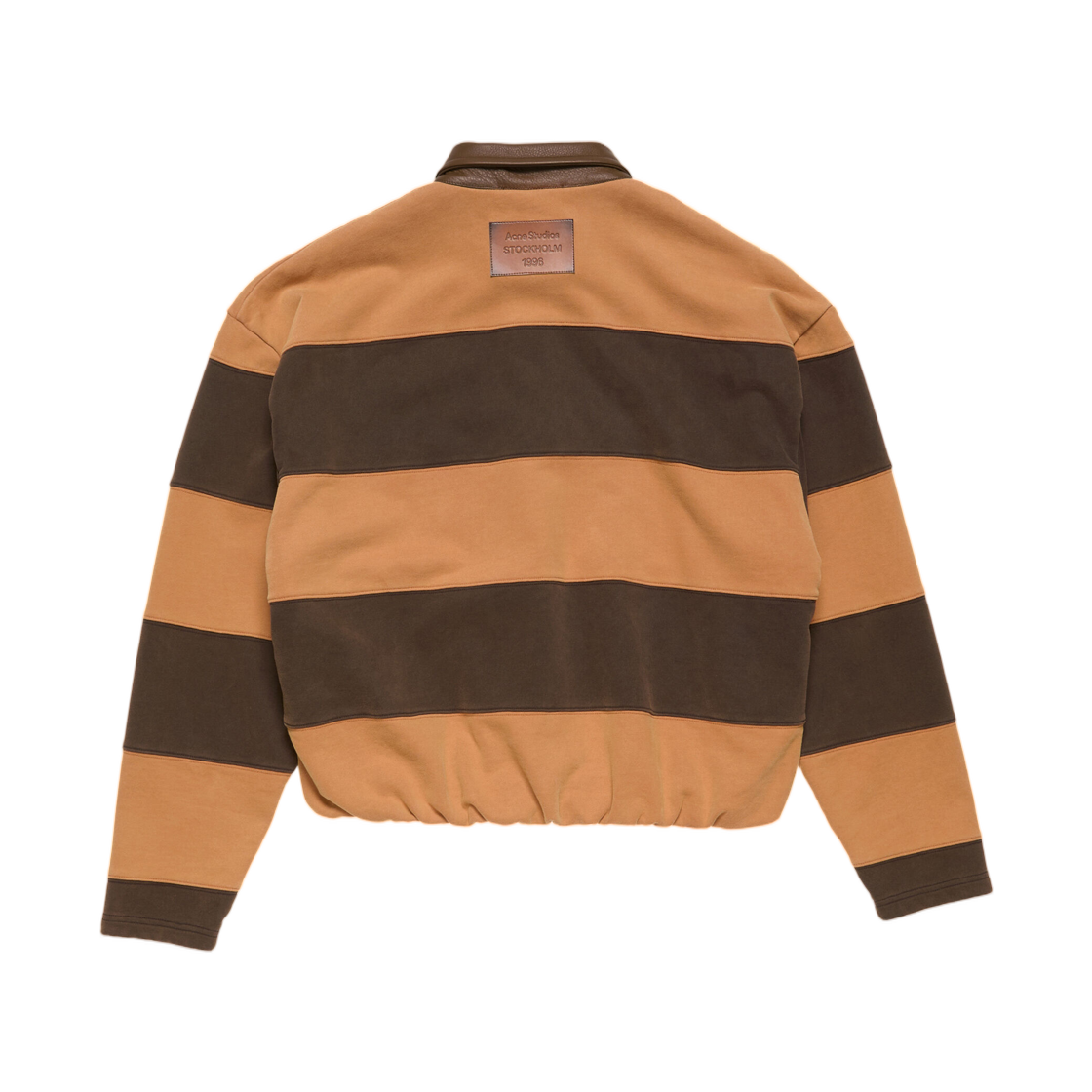 아크네 스튜디오 스트라이프 폴로 스웨터 다크 브라운 꼬냑 브라운(Acne Studios Striped Polo Sweater Dark Brown Cognac Brown) - 2