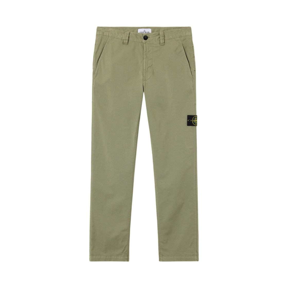 L1S1531000-21S0A10-V005G Stone Island 3100021 Stretch Organic Cotton Twill Regular-Fit Chino Trousers with Pockets Military Green - 26SS