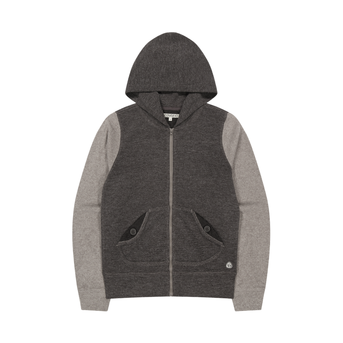 코이세이오 버튼 포켓 집업 후디 코코아