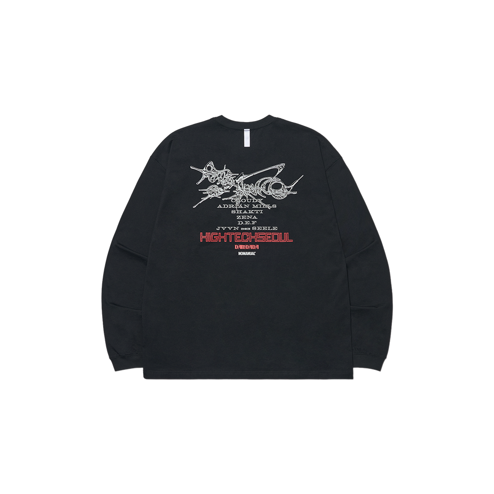 HTSS62LS01BLK NOMANUAL x High Tech Seoul Long Sleeve Tee Black