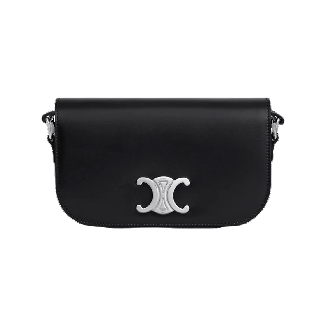117893BF4 38SI 25S [15% 쿠폰] Celine Small Crossbody Bag Triomphe in Shiny Calfskin Black