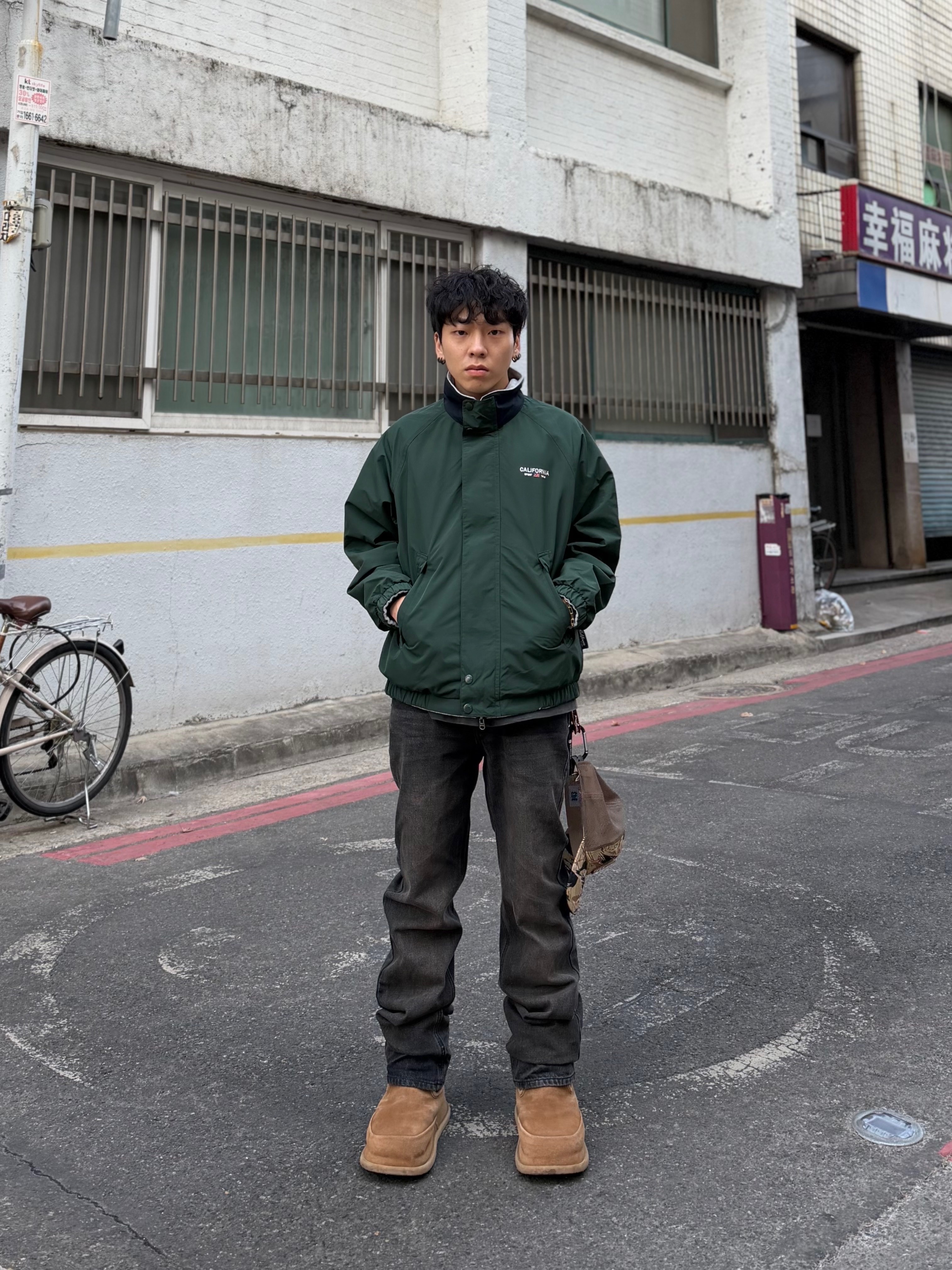NONPARKING X kinchi N Road Boots Brown 착용 스타일 - 5