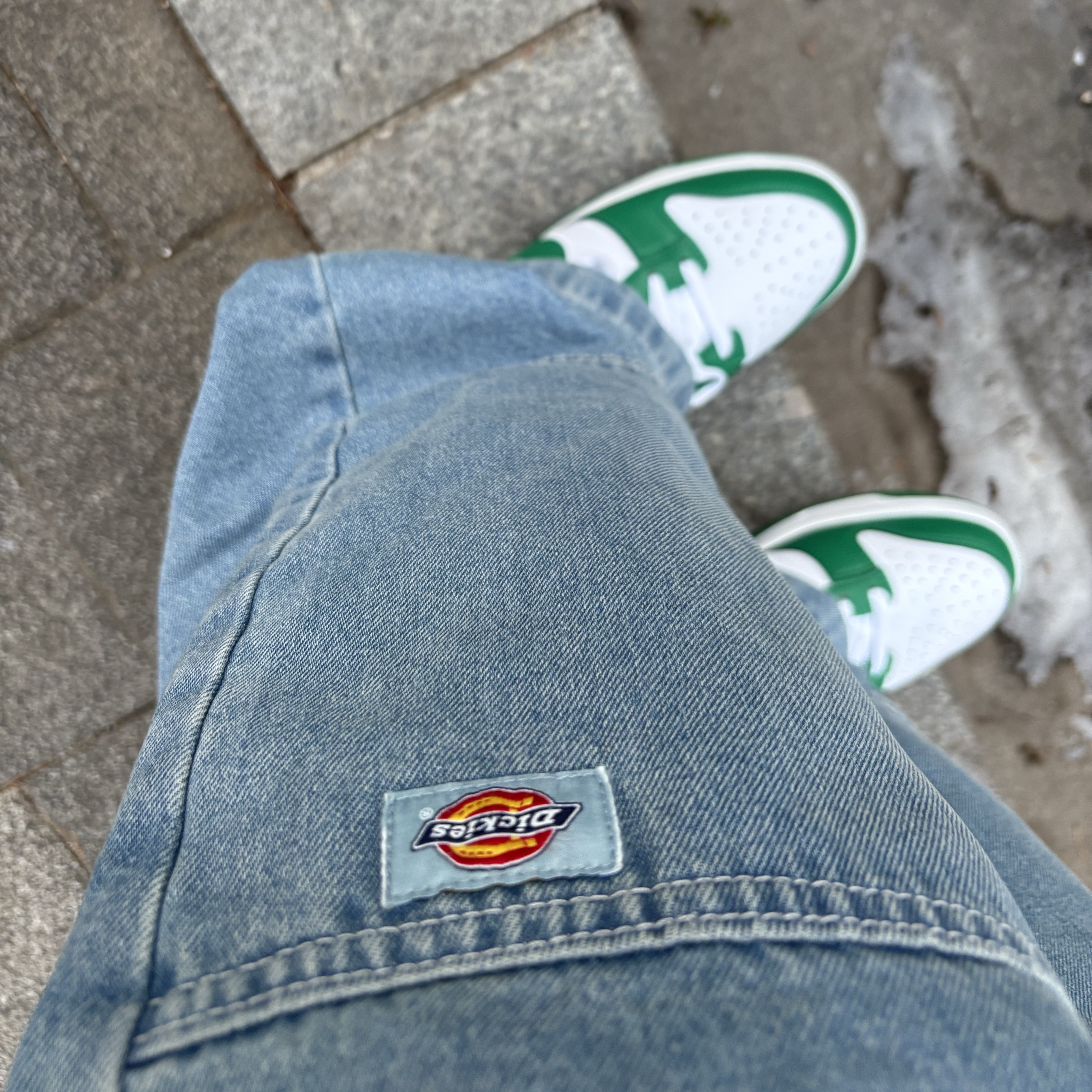Nike Dunk Low Retro White Malachite 착용 스타일 - 1