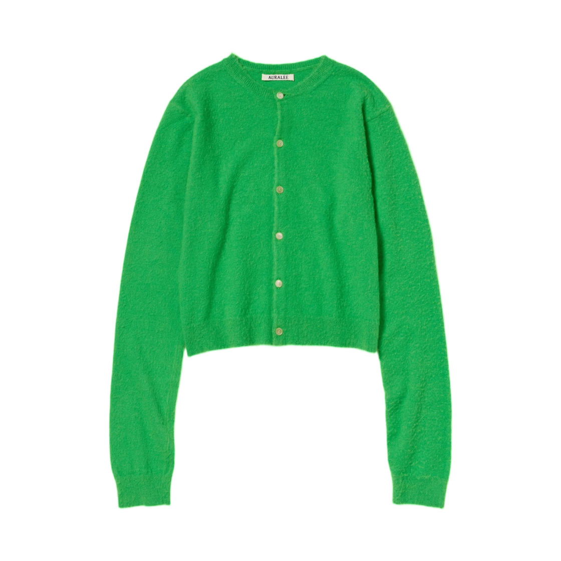 (W) 오라리 브러쉬드 캐시미어 코튼 니트 가디건 그린 - 26SS((W) Auralee Brushed Cashmere Cotton Knit Cardigan Green - 26SS) - 1