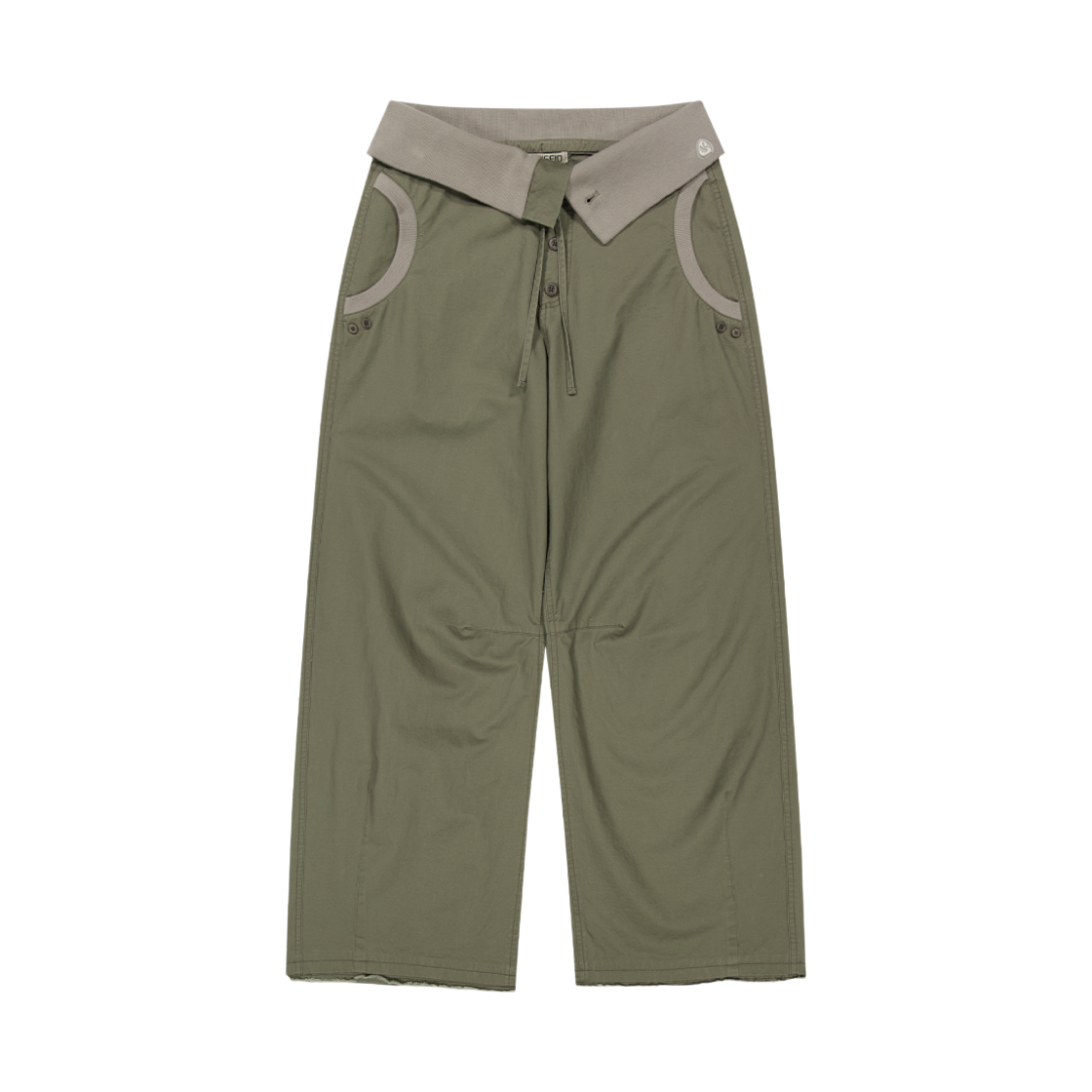 코이세이오 플로우 폴드 팬츠 카키(COYSEIO Flow Fold Pants Khaki)