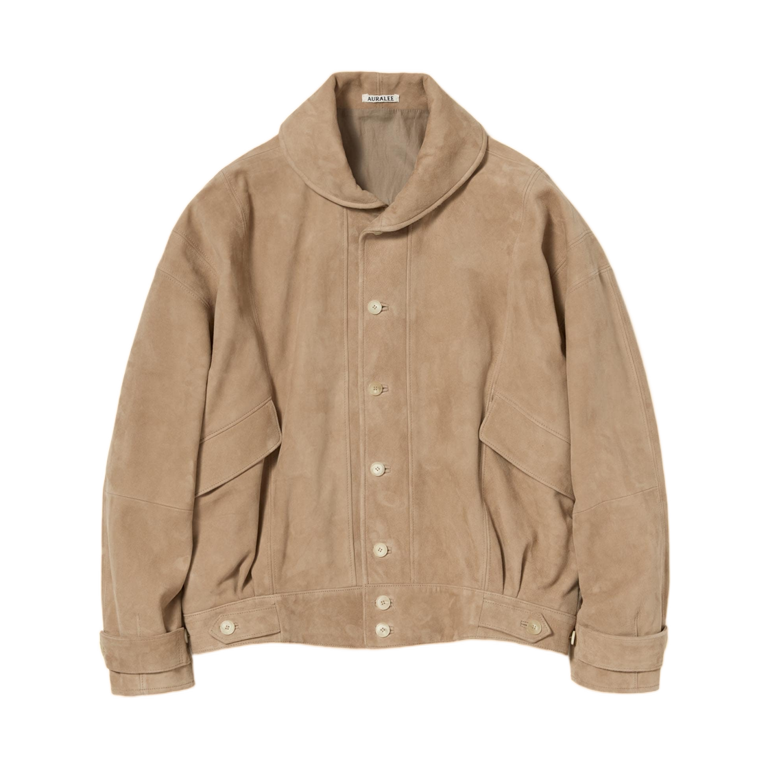 오라리 실키 그레인 스웨이드 블루종 토프 - 26SS(Auralee Silky Grain Suede Blouson Taupe - 26SS) - 1