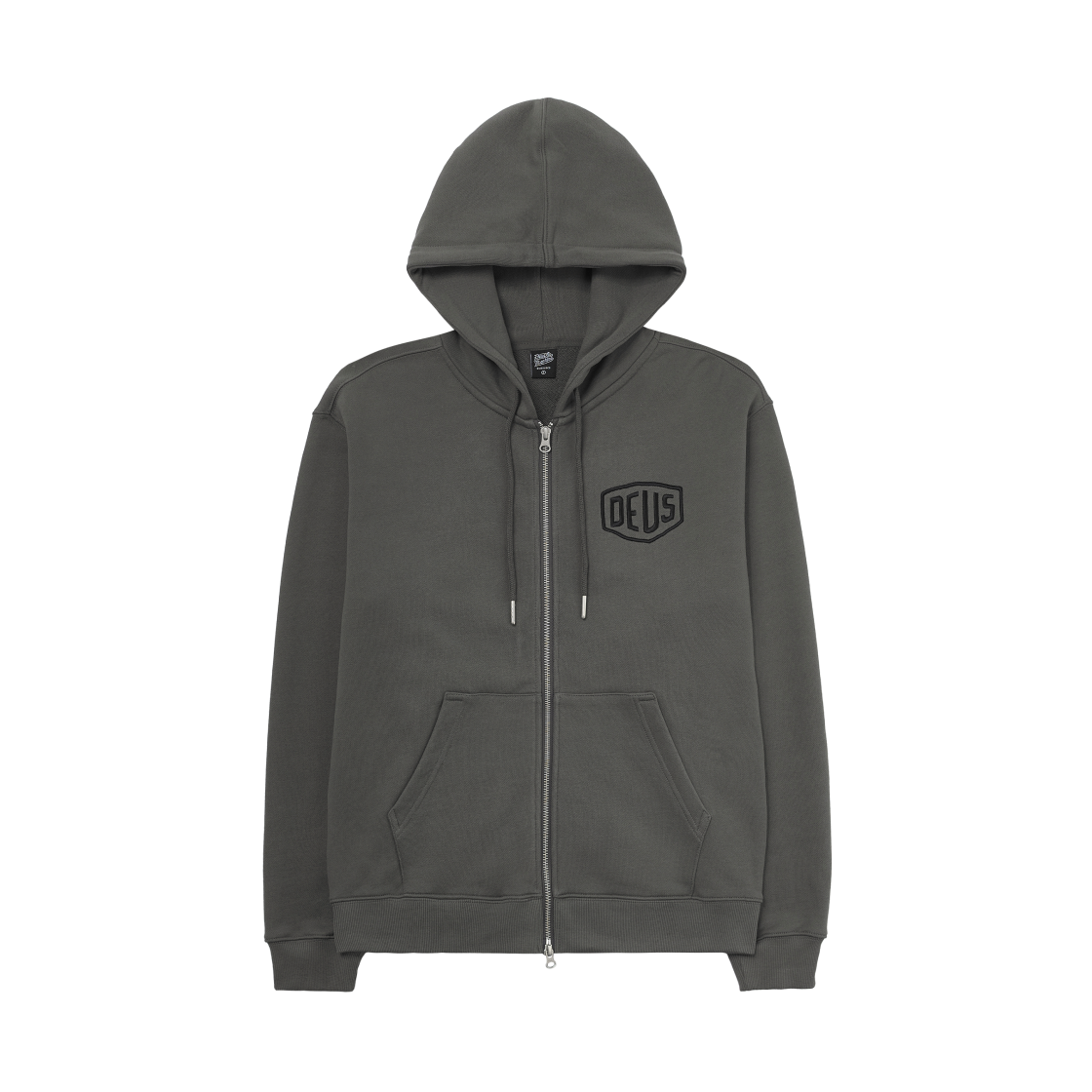 데우스 엑스 마키나 컬리지 어드레스 후드 집업 차콜(Deus Ex Machina College Address Hoodie Zip Up Charcoal)