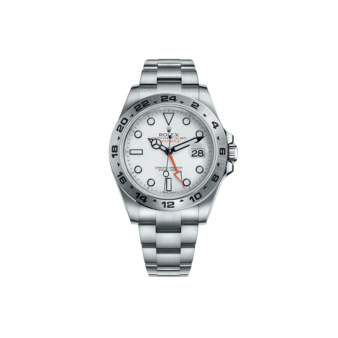 롤렉스 익스플로러Ⅱ 42-216570 화이트 바+도트 오이스터 NO.7203(Rolex Explorer II 42mm White Dial + Dot Oyster No. 7203)