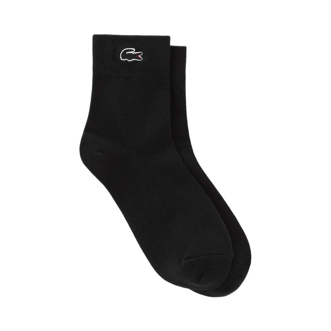 RA018E-56G-031 (W) Lacoste Basic Pique Socks Black