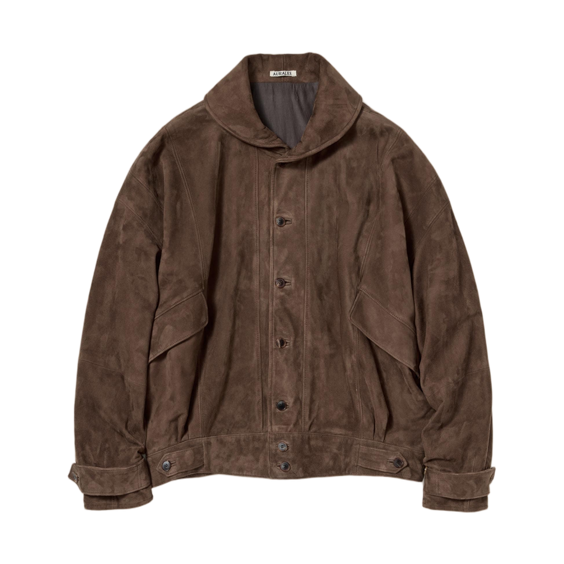 오라리 실키 그레인 스웨이드 블루종 다크 브라운 - 26SS(Auralee Silky Grain Suede Blouson Dark Brown - 26SS)