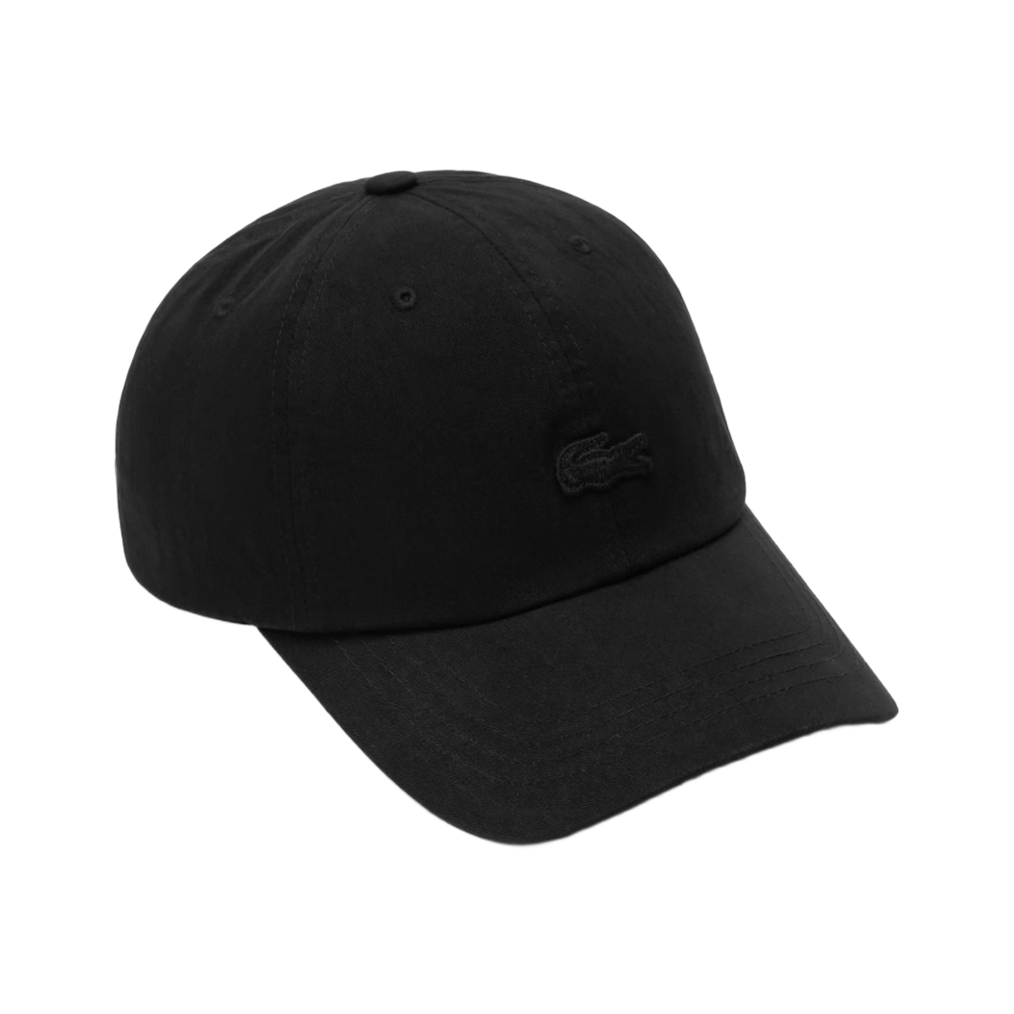 라코스테 워시드 베이직 컬러 크록 볼캡 블랙(Lacoste Washed Basic Color Croc Ball Cap Black)