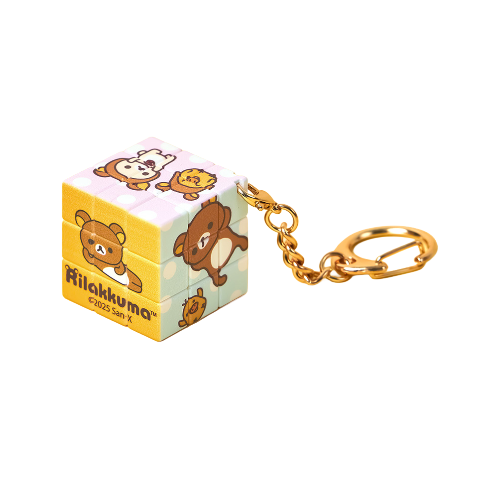 대원미디어 리락쿠마 3X3 미니 퍼즐 큐브 키링(Daewonmedia Rilakkuma 3x3 Mini Puzzle Cube Keyring)