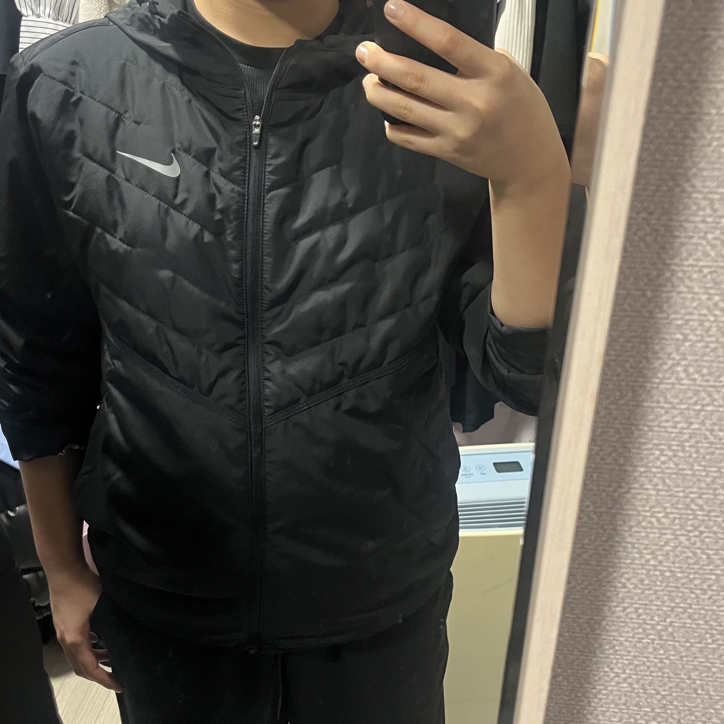 Nike Therma-Fit Repel Synthetic Fill Running Jacket Black - Asia 착용 스타일 - 1