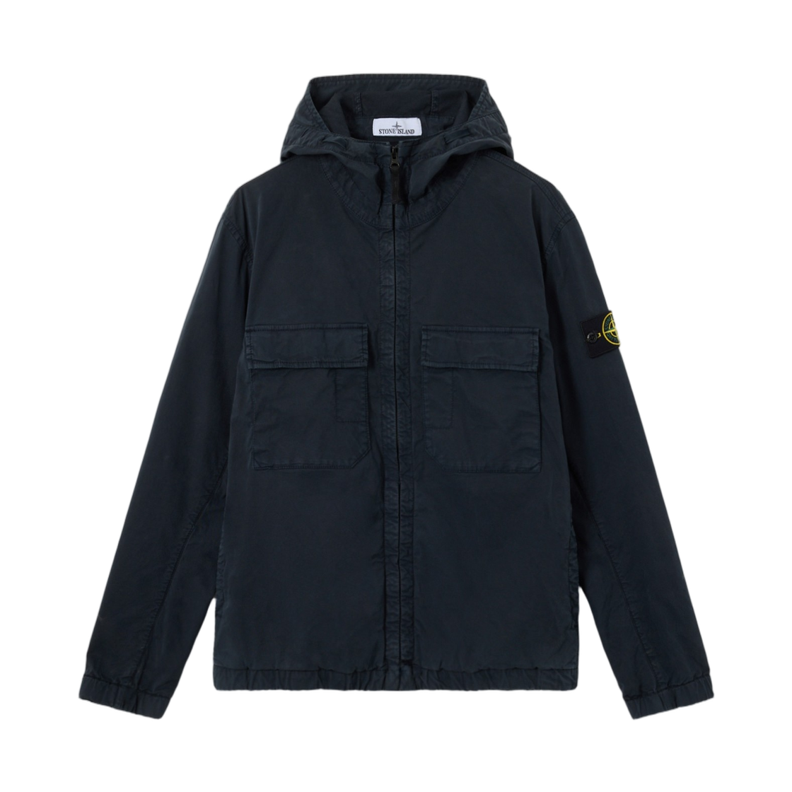 L1S1541000-77S0A10-V0020 Stone Island 4100077 Stretch Organic Cotton Twill Hooded Jacket with Anti-Drop Navy Blue - 26SS