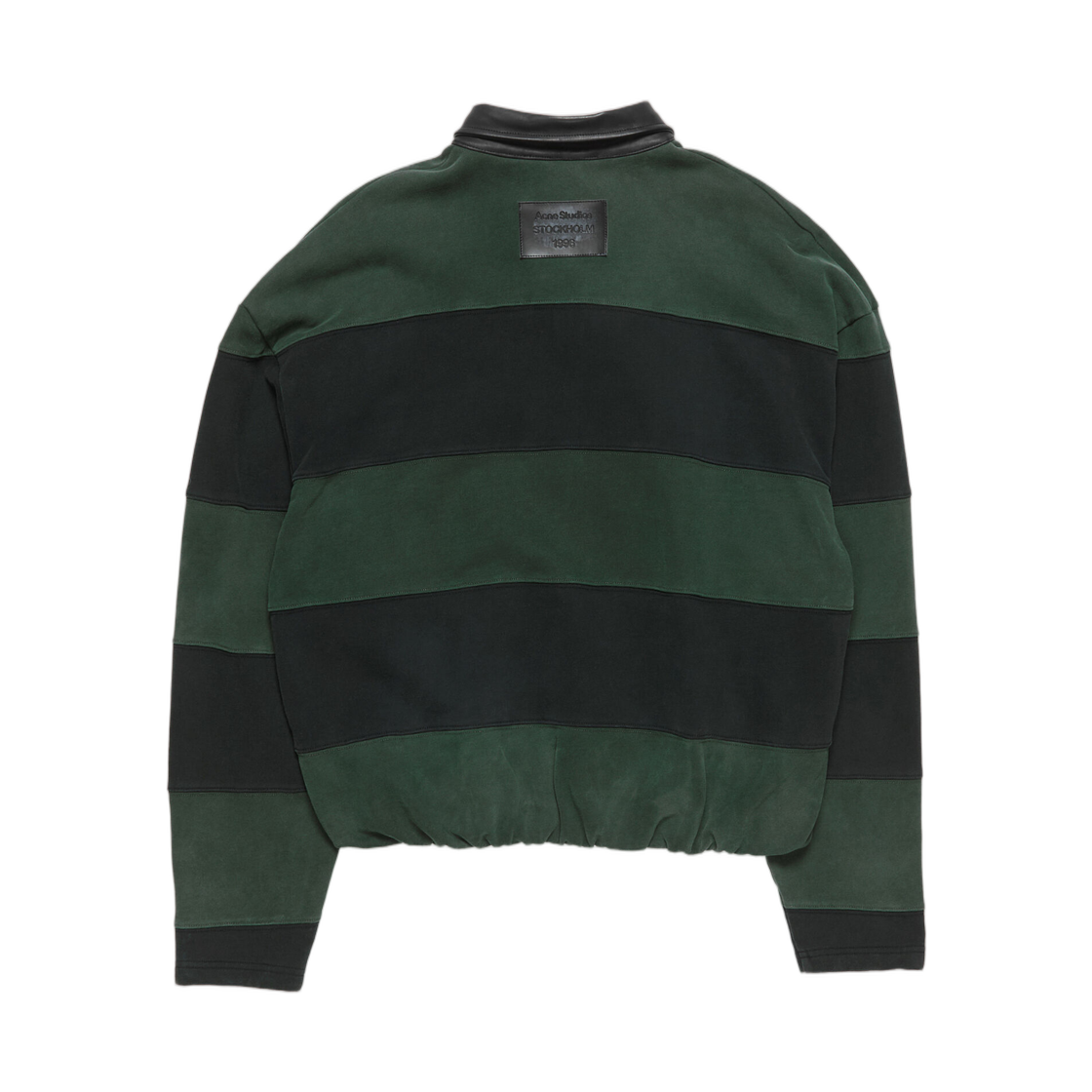 아크네 스튜디오 스트라이프 폴로 스웨터 포레스트 그린 블랙(Acne Studios Striped Polo Sweater Forest Green Black) - 2