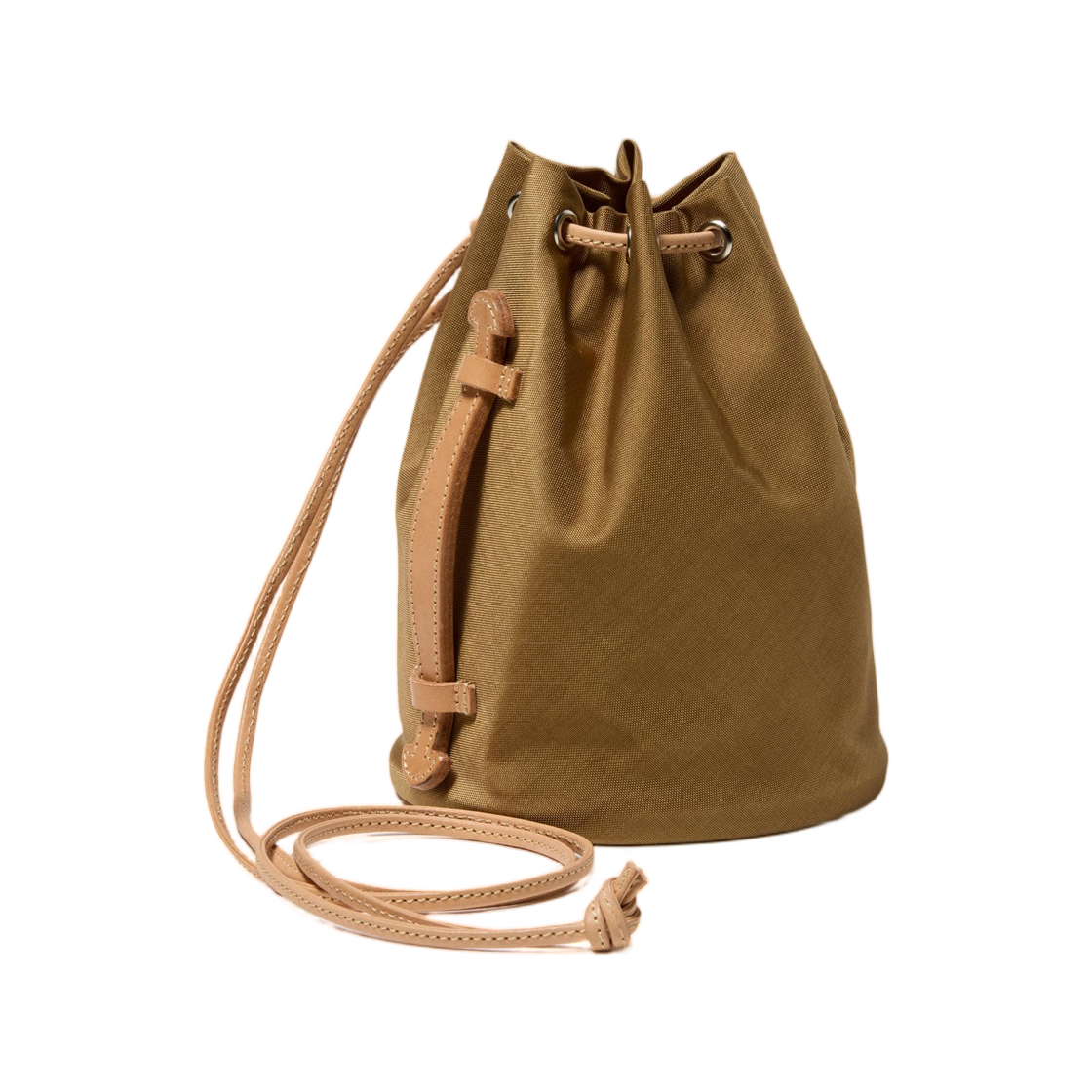 A26SB04AE Auralee Cordura Nylon Small Shoulder Bag Made By Aeta Camel - 26SS