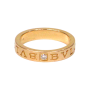 Bulgari 18K Pink Gold B.Zero1 New BB 1P Diamond Ring C-B48141