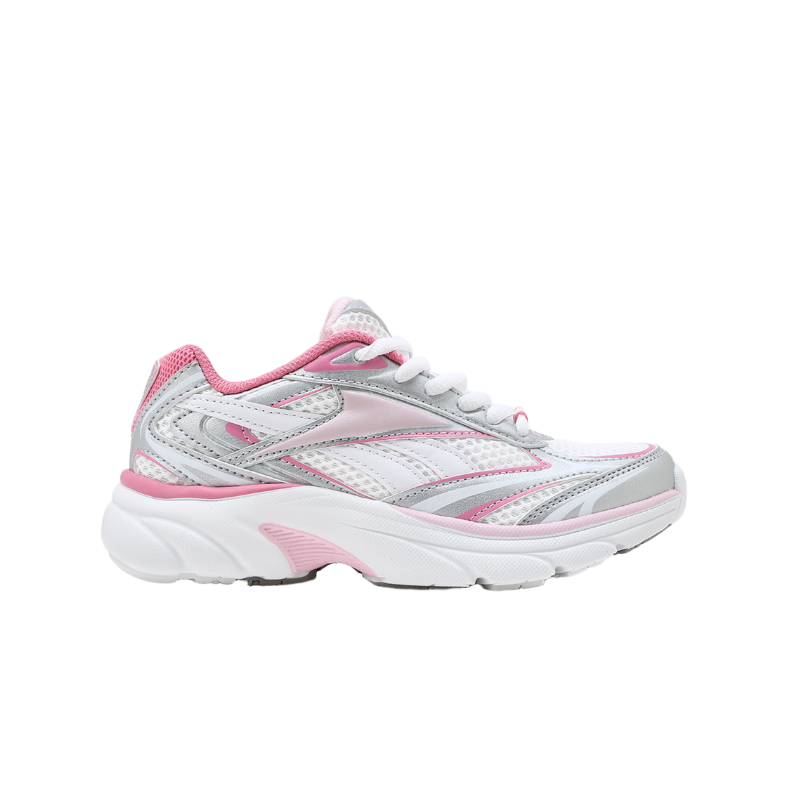 100262451/RESO6EK4CP1 (Kids) Reebok Belwave Silver Pink