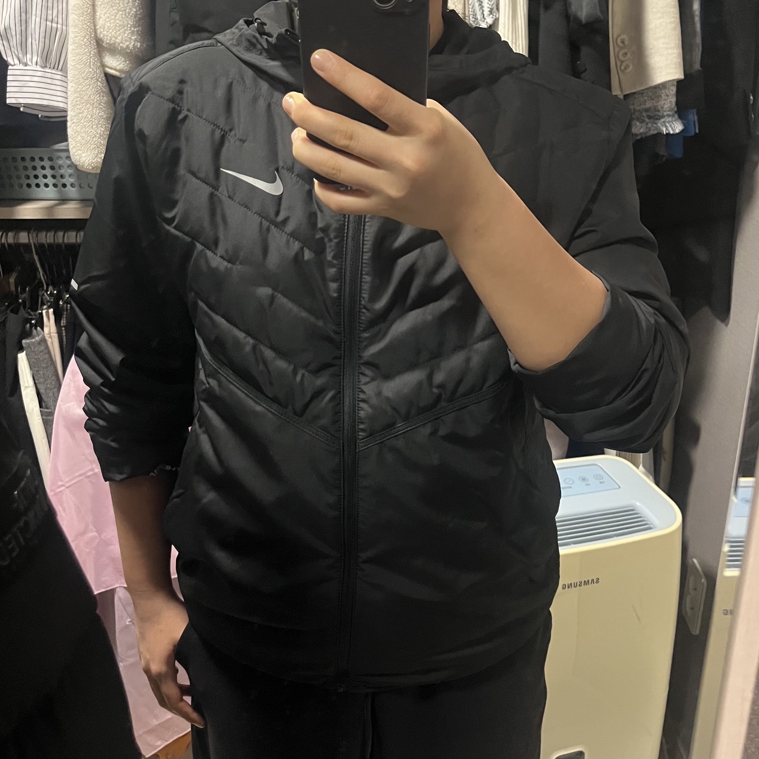 Nike Therma-Fit Repel Synthetic Fill Running Jacket Black - Asia 착용 스타일 - 2