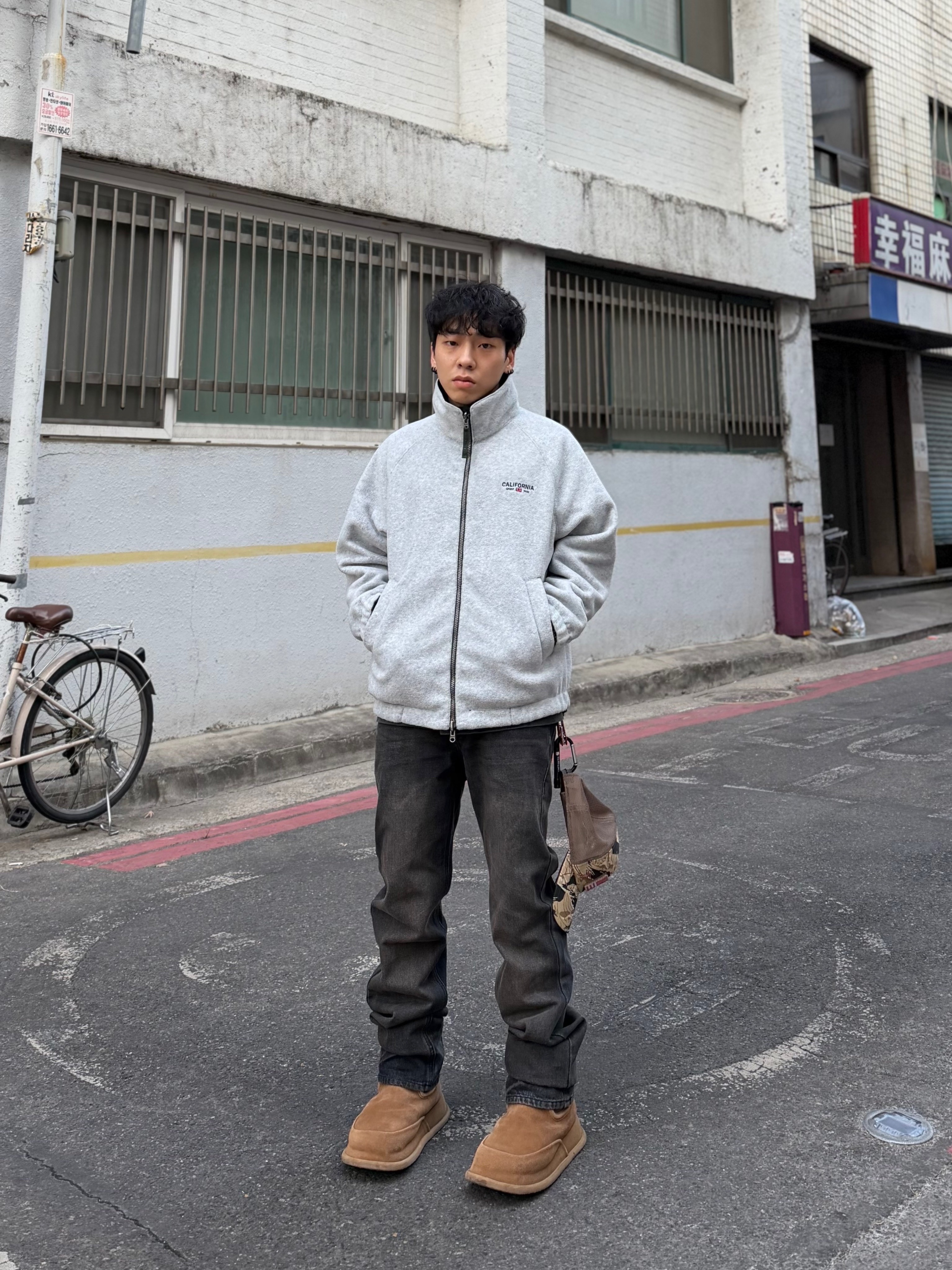 NONPARKING X kinchi N Road Boots Brown 착용 스타일 - 6