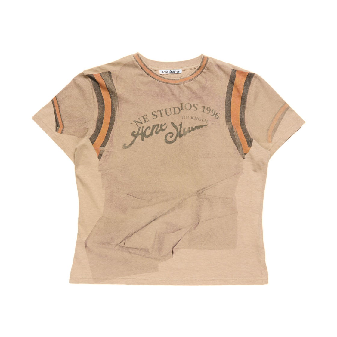 AL0520-AE0 (W) Acne Studios Graphic T-Shirt Sand Beige