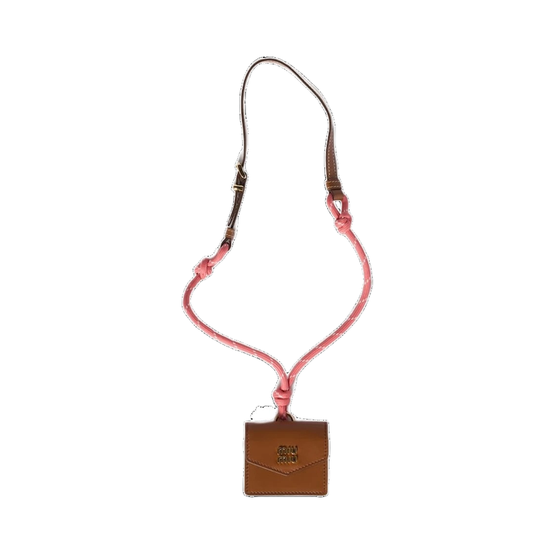 5TL515 ACRT F04Q8 25F [15% 쿠폰] Miu Miu Leather Codes and Trick Cognac Tamarind