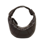 Lemaire Mini Fortune Croissant Bag Soft Nappa Leather Dark Chocolate