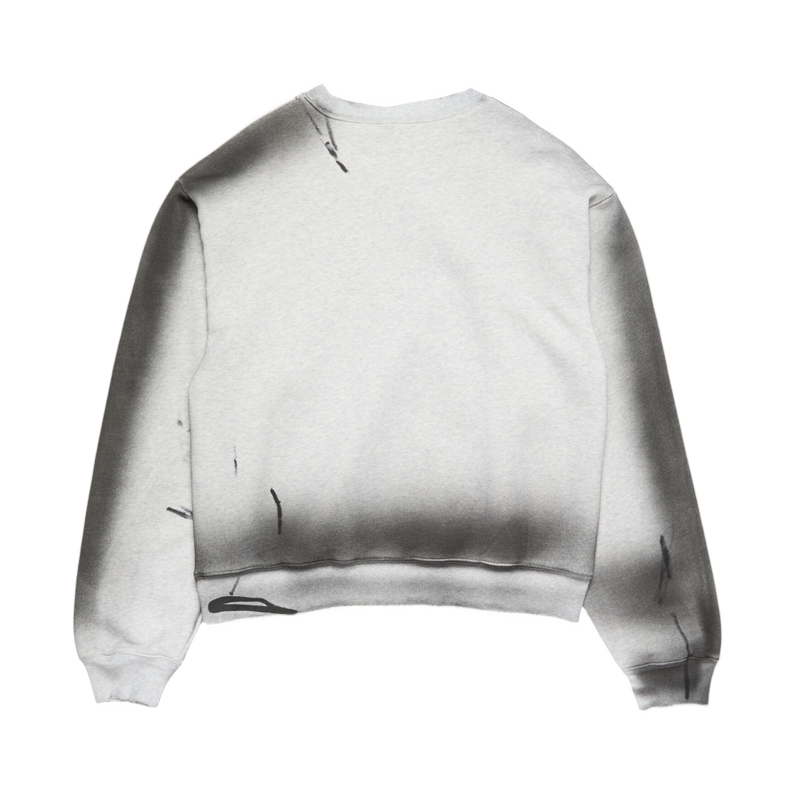 아크네 스튜디오 플리스 로고 스웨터 페일 그레이 멜란지(Acne Studios Fleece Logo Sweater Pale Grey Melange) - 2