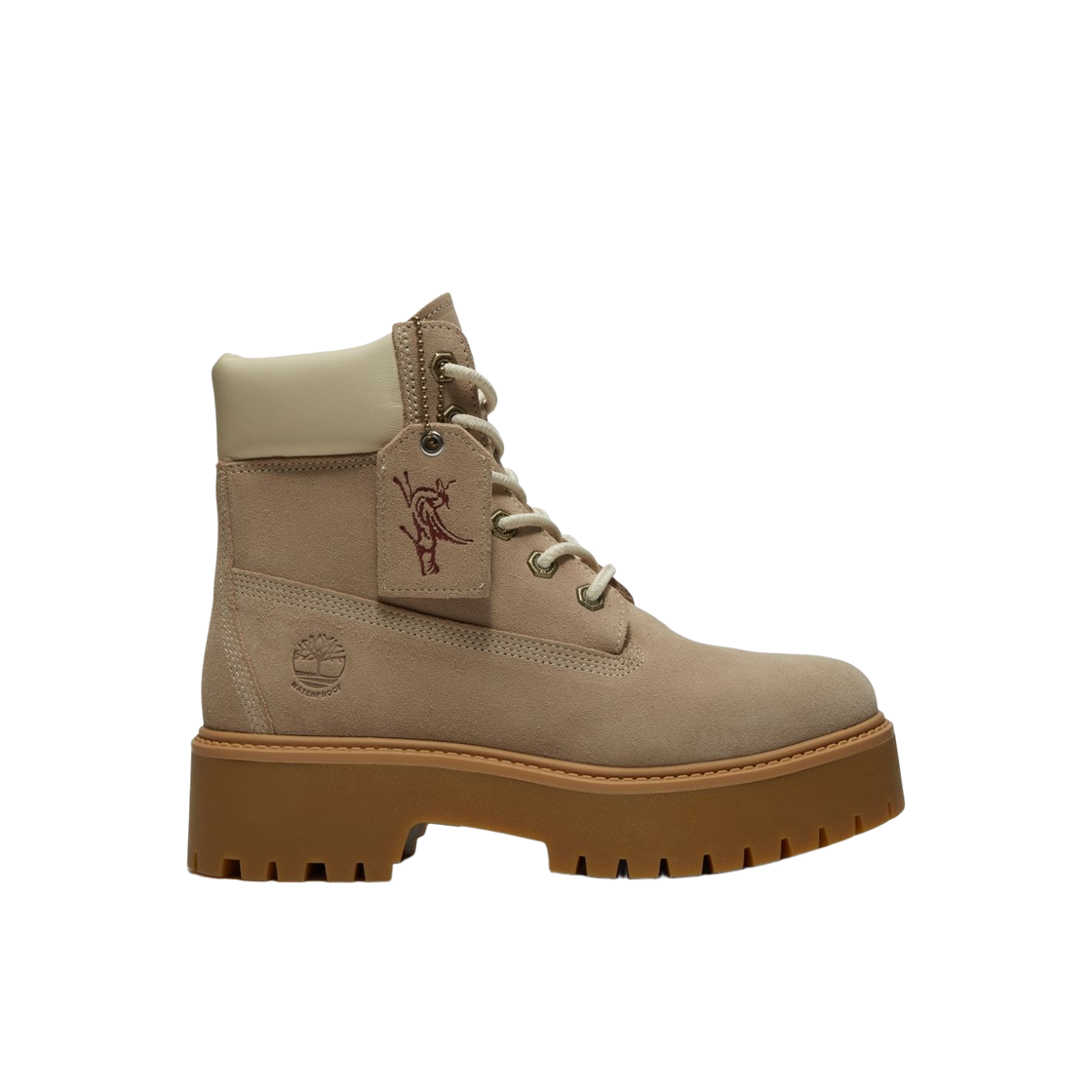 A2H3C-ET5 (W) Timberland Stone Street 6 Inch Waterproof Platform Boot Taupe Suede