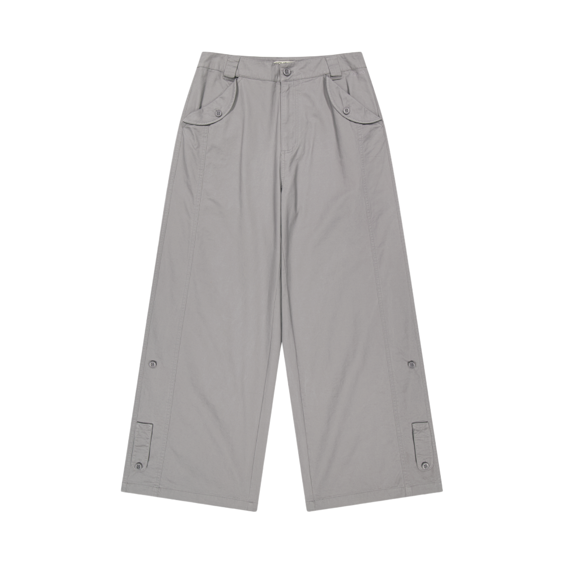 코이세이오 워시드 버튼 탭 팬츠 그레이(COYSEIO Washed Button Tab Pants Grey)